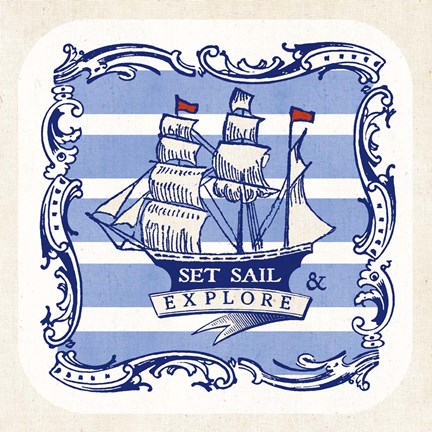 Framed On the Coast Border II Print