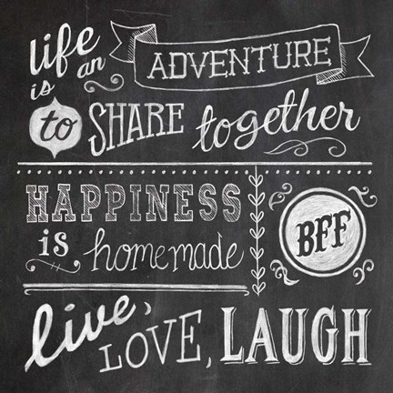 Framed Inspiration Chalkboard II Print