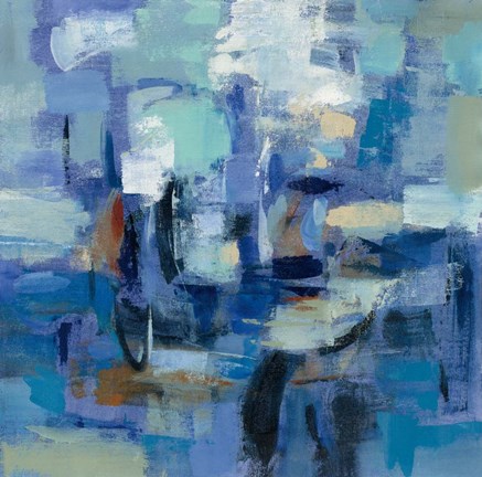 Framed Ultramarine Waves II Print