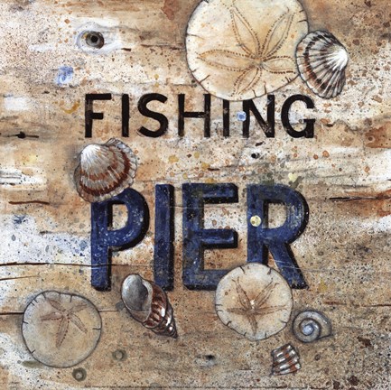 Framed Fishing Pier Print