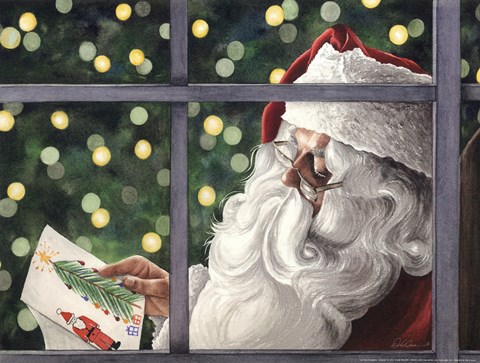 Framed Letter To Santa Print