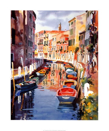 Framed Venetian Reflections II Print