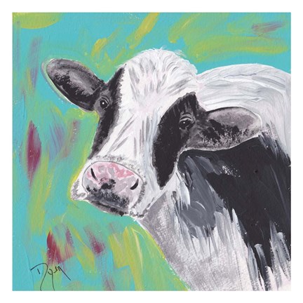 Framed Farm Life Cow Print