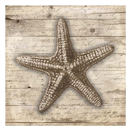 Framed Wooden Star Print