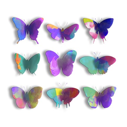 Framed Watercolor Butterfly Pop Print