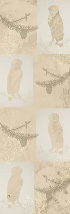 Framed Cream Owl Silhouette Print