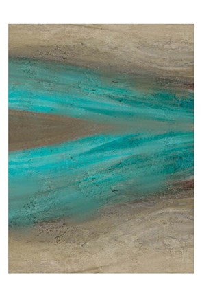Framed Turquoise Stream 2 Print