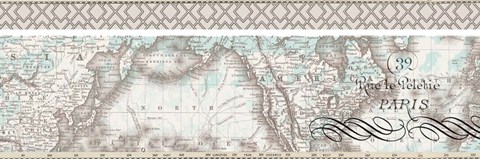 Framed Paris Collage Global Panel Print