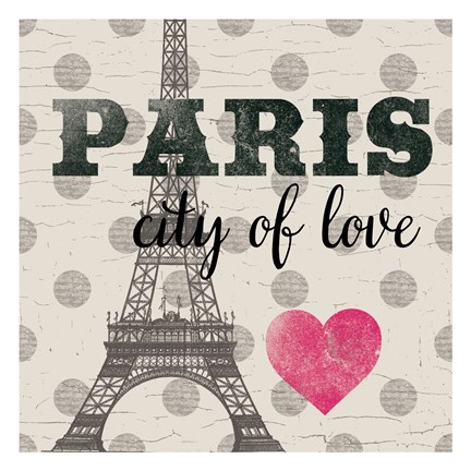 Framed Paris In Love Print
