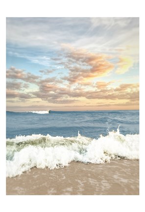 Framed Dawn Of The Crashing Waves Print