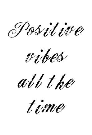 Framed Positive Vibes Print