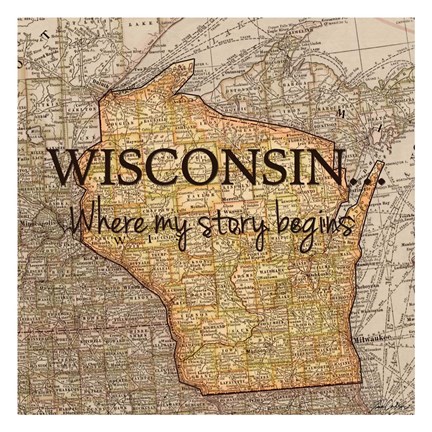Framed Story Wisconsin Print