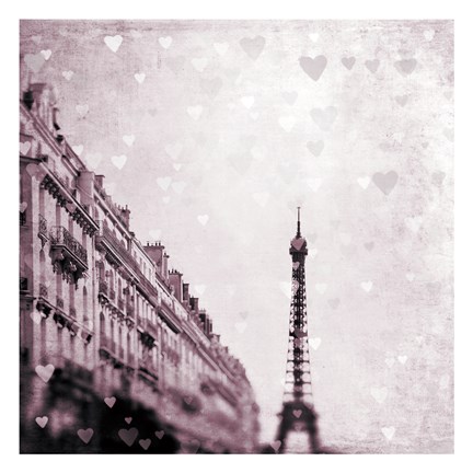 Framed Paris Heart Storm 1 Print