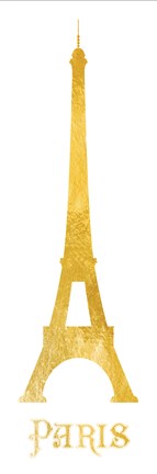 Framed Gold Paris Silhouettes Print