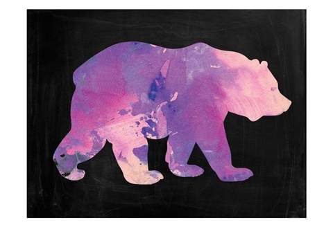 Framed Purple Bear Print