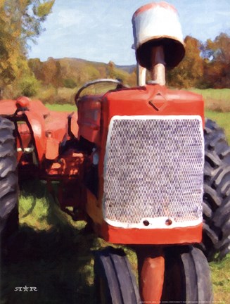 Framed Antique Tractor Print