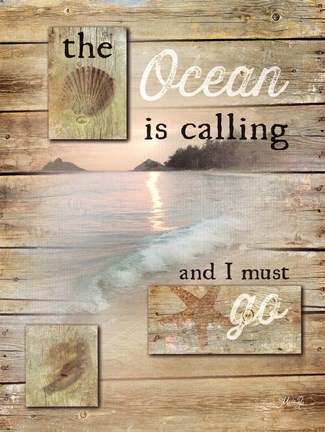 Framed Ocean is Calling Print