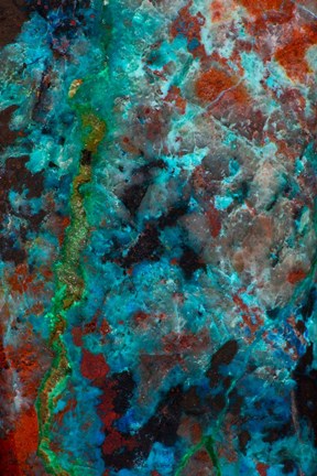 Framed Shattuckite Vulture Mountain Arizona 1 Print