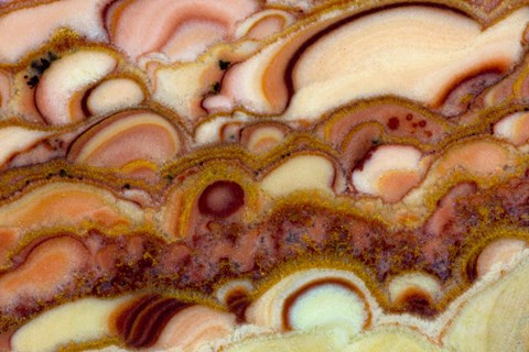 Framed Circle Pattern of Onyx Stone Print