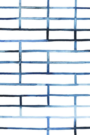 Framed Watercolor Bleed Pattern I Print