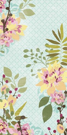 Framed Sangria Garden I Print