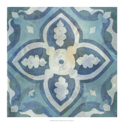 Framed Patinaed Tile IV Print