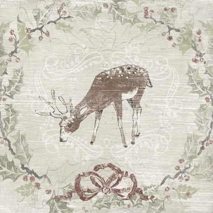 Framed Cabin Christmas VI Print