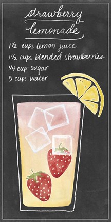 Framed Summer Drinks III Print