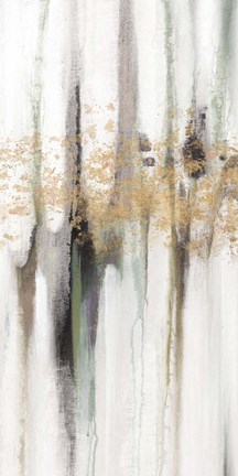 Framed Falling Gold Leaf I Print