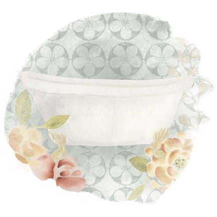 Framed Garden Romance Bath I Print