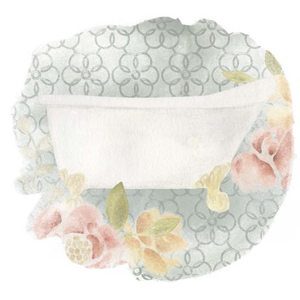 Framed Garden Romance Bath II Print