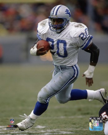 Framed Barry Sanders 1989 Action Print