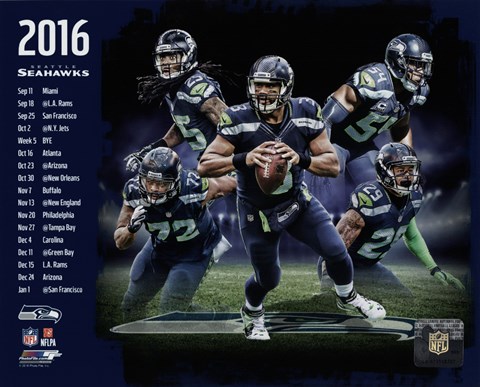 Framed Seattle Seahawks 2016 Team Composite Print