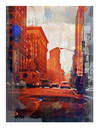Framed NY Downtown 14 Print