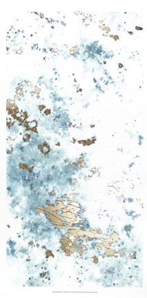 Framed Blue Nebula II - Metallic Foil Print