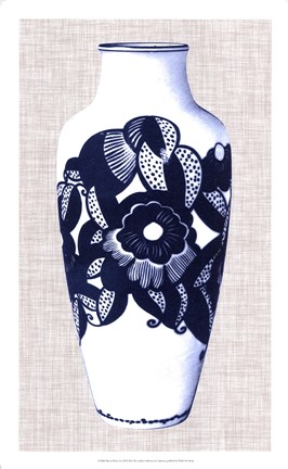Framed Blue &amp; White Vase III Print