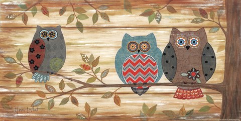 Framed Three Wise Owls Print