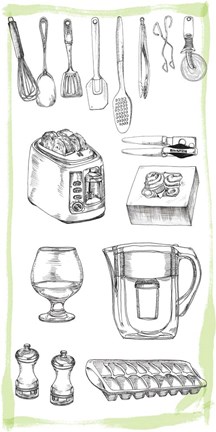 Framed Kitchen Display II Print