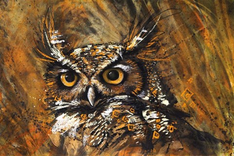 Framed Klimt Owl Print
