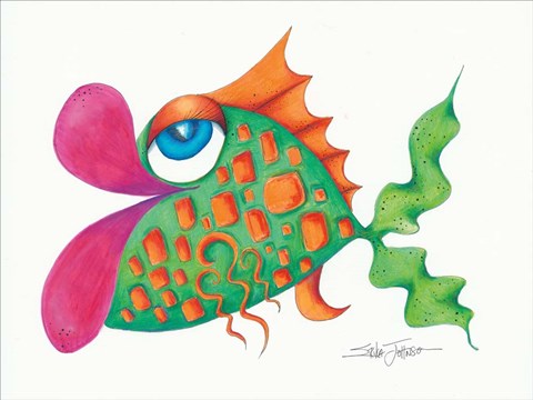 Framed Flamboyant Fish III Print