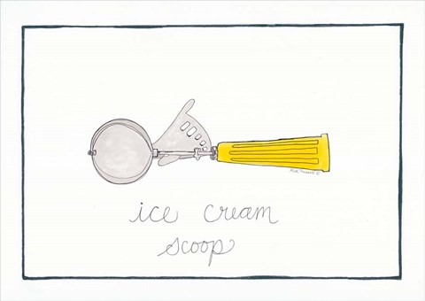 Framed Kitchen Ice Cream Scoop Print