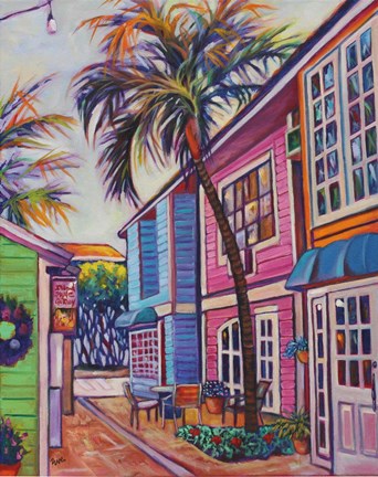 Framed Courtyard Palm Print