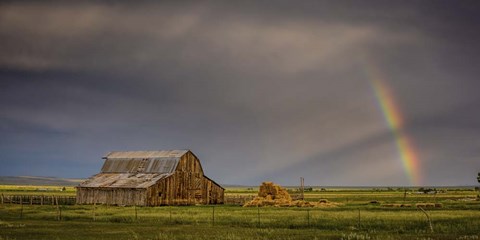 Framed Rainbow Barn Print