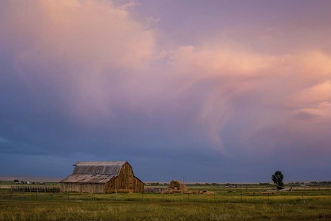 Framed Stormy Barn 03 Print