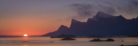 Framed Sunset Silhouette Print