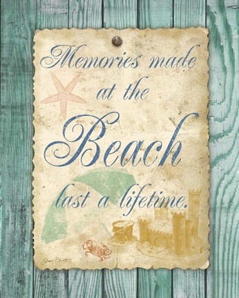 Framed Beach Notes I Print