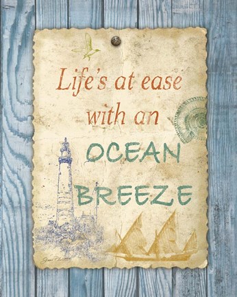 Framed Beach Notes II Print