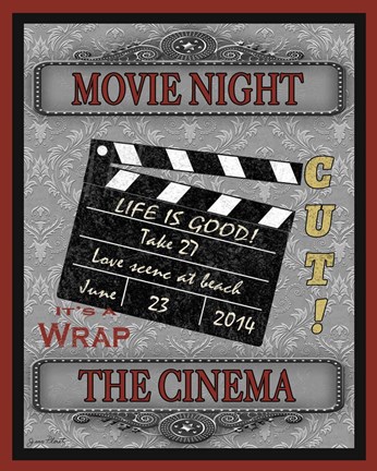 Framed Movie Night I Print
