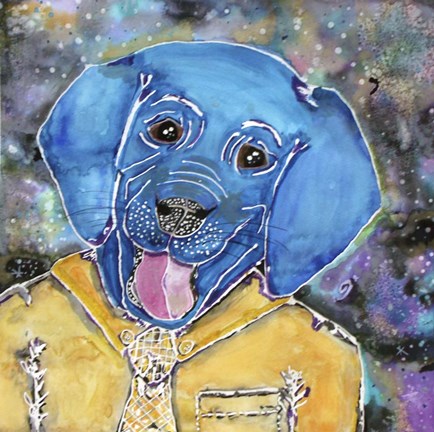 Framed Blue Collared Print