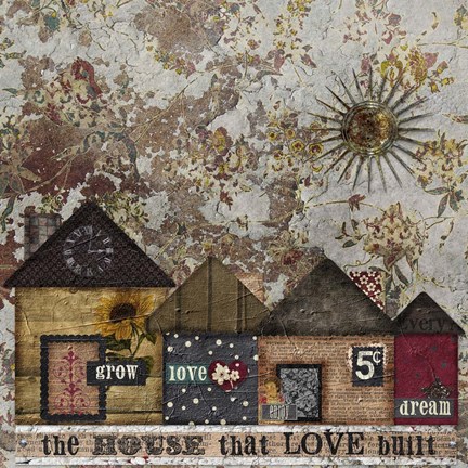 Framed House Love Built Print